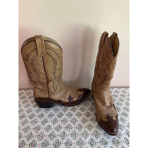 Dan Post Brown Leather Cowboy Boots - Picture 4 of 10